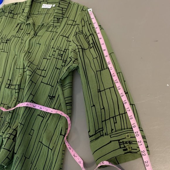 Habitat XL Green/Black Abstract Pattern Tunic Top - Picture 11 of 11